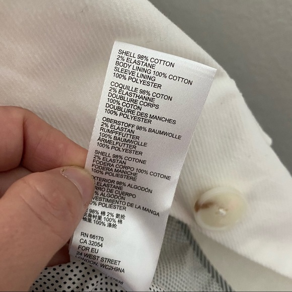 Anthropologie military style white jacket size 6 - Picture 7 of 17